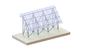 High Aluminum Photovoltaic Ground Mounted Solar Structure Flat Land Racking System